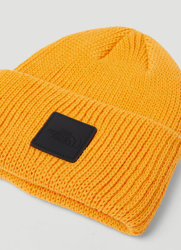 The North Face Logo Patch Beanie Hat Orange tnf0154015