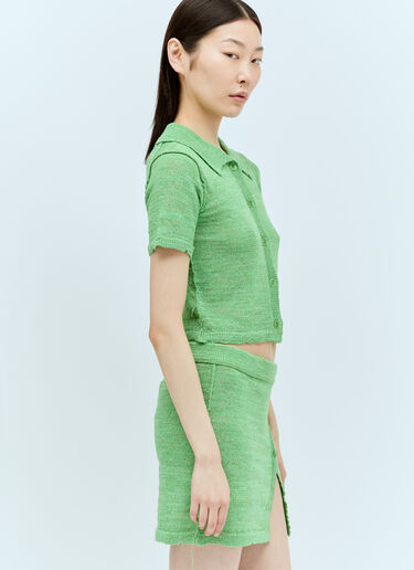 Acne Studios Cropped Cardigan Green acn0256012