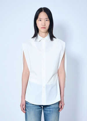 MM6 Maison Margiela Long-Sleeved Shirt White mmm0264052