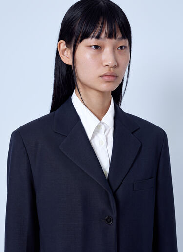 LN-CC® - Jil Sander: Single-Breasted Wool Blazer - Dark Blue Jil Sander Single-Breasted Wool Blazer Dark Blue jil0266001