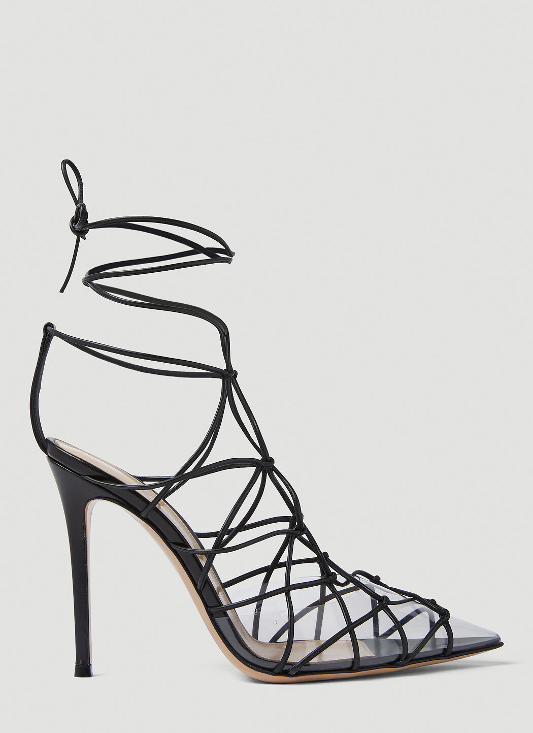 Gucci Lace Up High Heels Black guc0250066