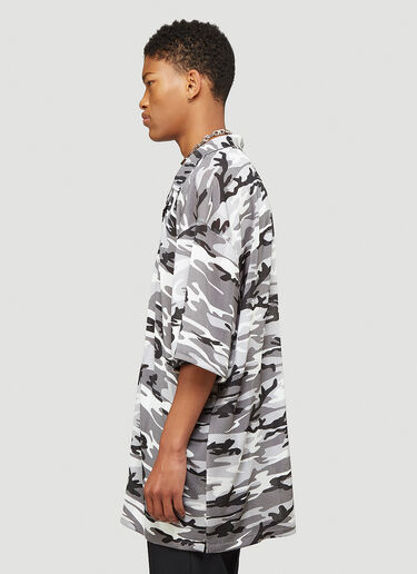 Balenciaga Oversized Short-Sleeved Shirt Grey bal0143025