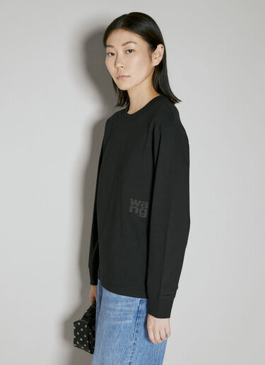 Alexander Wang Essential Long Sleeve T-Shirt Black awg0253017