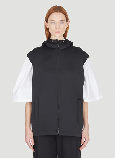 Max Mara Solista Tech Sleeveless Hooded Sweatshirt Black max0247009