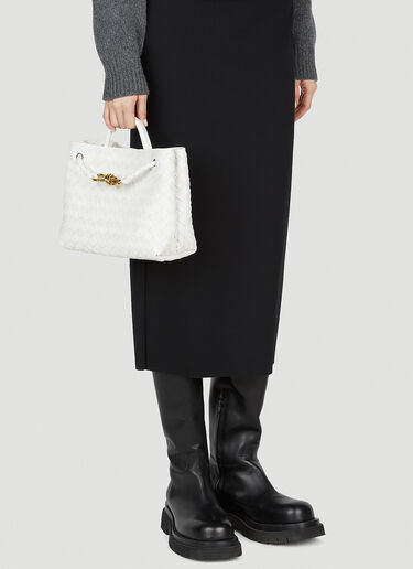 Bottega Veneta 안디아모 스몰 핸드백 화이트 bov0252103