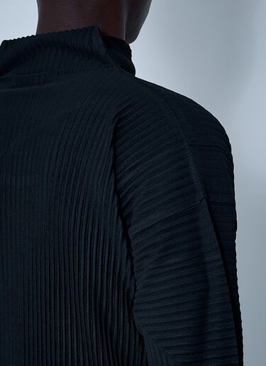 Homme Plissé Issey Miyake Pleated Zip-Up Jacket Black hmp0161014