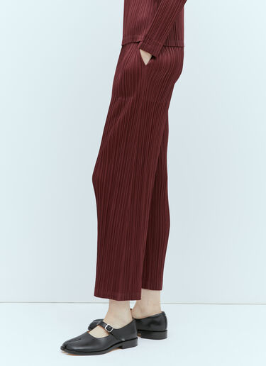 Pleats Please Issey Miyake Monthly Colors: October Pleated Pants Burgundy plp0255002