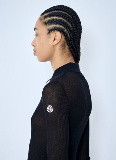 徽标图案 polo 衫 Moncler 徽标图案 polo 衫 黑色 mon0260035