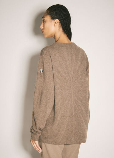 Moncler x Rick Owens Jumbo Crewneck Sweater Brown mcs0358016