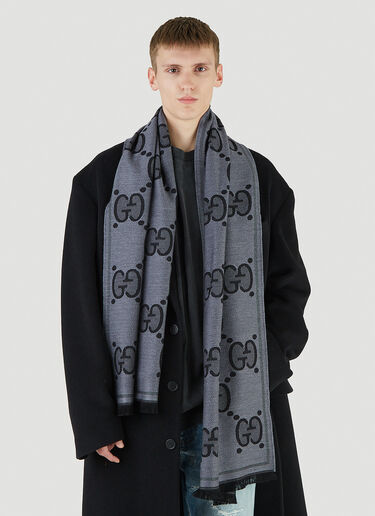 Gucci GG Jacquard Scarf Black guc0143094