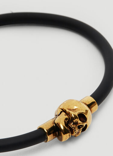 Alexander McQueen Skull Motif Cord Bracelet Black amq0149098