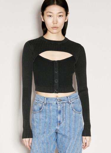 Guess USA 레이어드 긴팔 탑 블랙 gue0254014