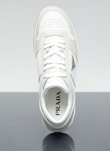 Prada Downtown Leather Sneakers Beige pra0156012