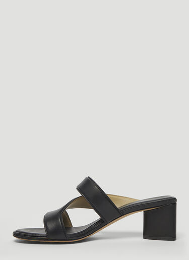 Leather Heeled Mules Bottega Veneta Leather Heeled Mules Black bov0243039