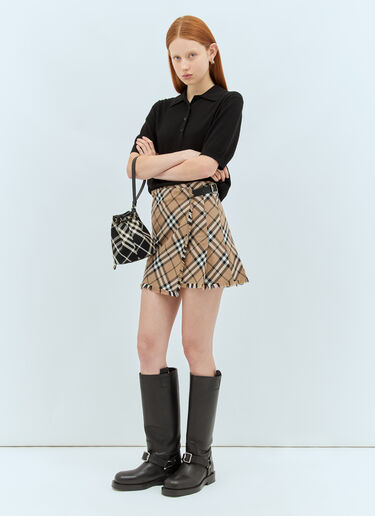 Check Drawstring Pouch Burberry Check Drawstring Pouch Black bur0257029