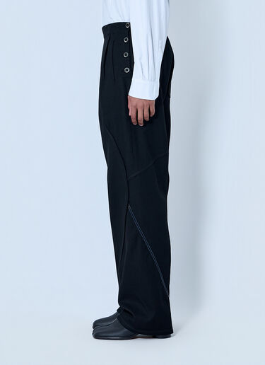 Kiko Kostadinov High-Waisted Pleated Trousers Black kko0164003