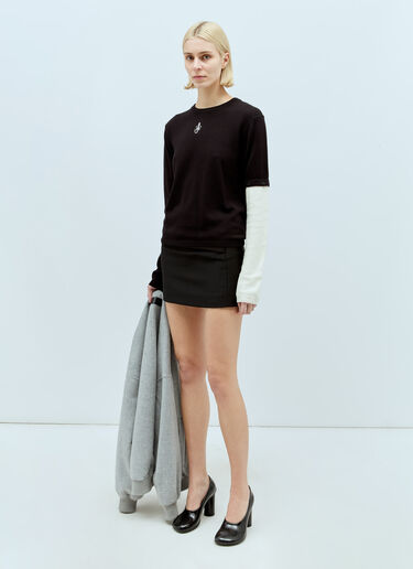 JW Anderson Contrast Sleeve Sweater Black jwa0255014