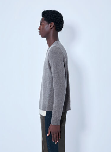 LN-CC® - Maison Margiela: Fused Knit Sweater - Grey Maison Margiela Fused Knit Sweater Grey mla0166008