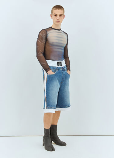 Jean Paul Gaultier 데님 패널 면 쇼츠 블루 jpg0159002