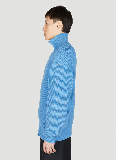 Jil Sander 拉链针织套衫 蓝色 jil0151011