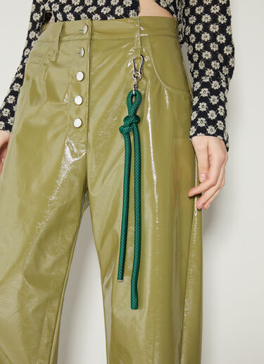 Song for the Mute Glossy Vinyl Pants Olive sfm0254006