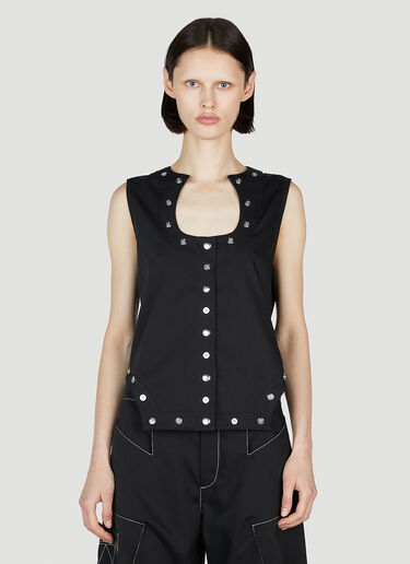 Kiko Kostadinov Aine Gilet Jacket Black kko0252003