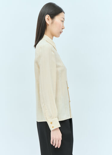 Gucci Horsebit Silk Shirt Beige guc0255185