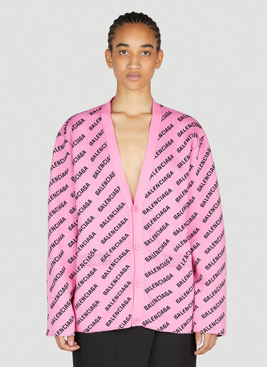 Balenciaga All-Over Cardigan Pink bal0253021