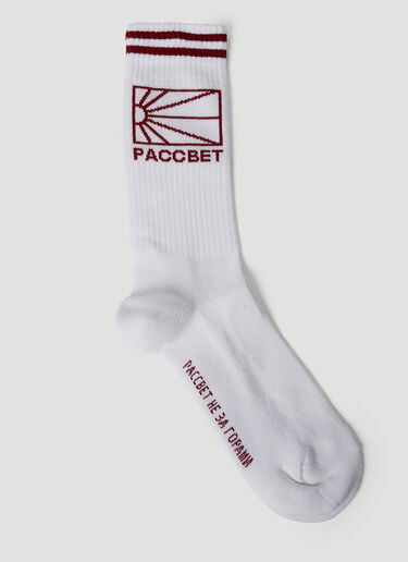 Rassvet Logo Jacquard Socks White rsv0150034