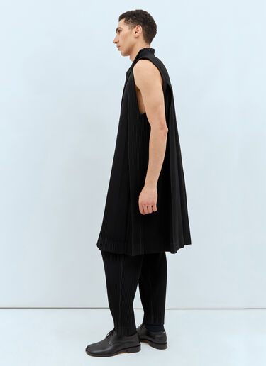Homme Plissé Issey Miyake Tucked Pleated Vest Black hmp0158005