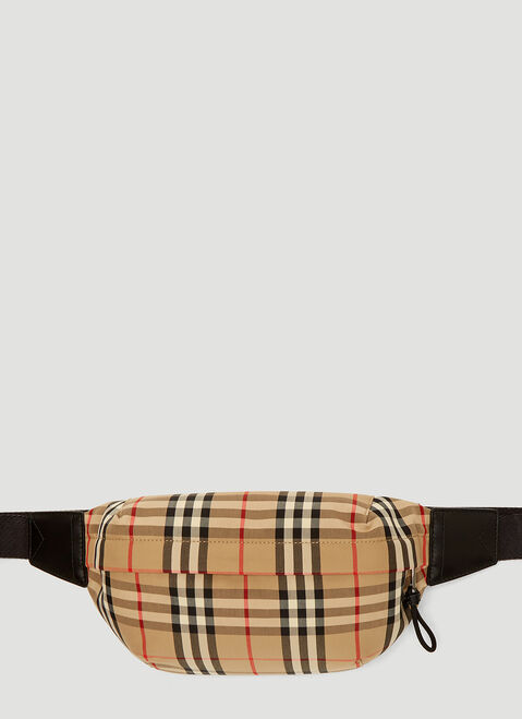 Gucci ヴィンテージ チェック ベルトバッグ ブラウン guc0154036