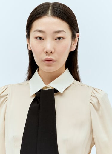 Bow-Tie Silk Shirt Max Mara Bow-Tie Silk Shirt Beige max0255016