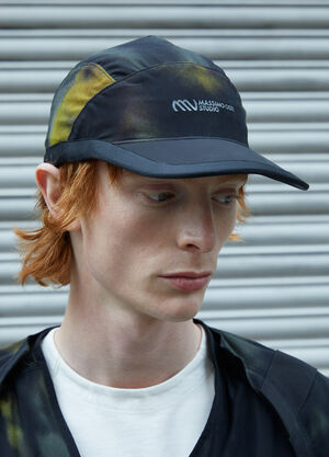 Massimo Osti Studio Logo Print Baseball Cap Black mao0158023