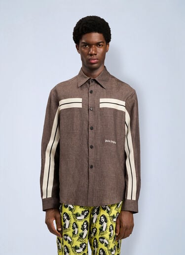 Palm Angels Classic Logo Trackshirt Brown pma0164164