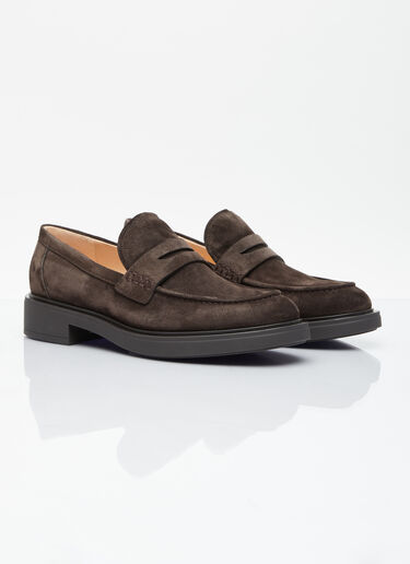 Gianvito Rossi Harris Suede Loafers Brown gia0255013