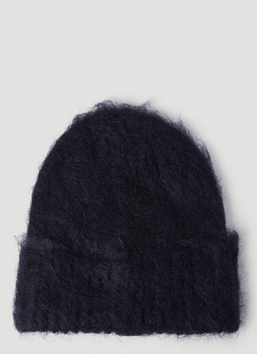 Moncler Fuzzy Knit Beanie Hat Black mon0254032