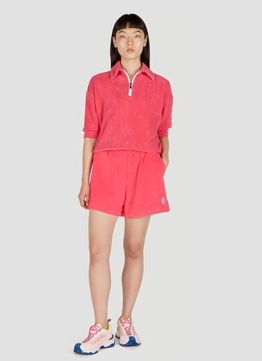LN-CC® - Moncler: Terry Towelling Track Shorts - Pink Moncler Terry Towelling Track Shorts Pink mon0252039
