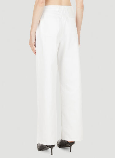 Raf Simons Wide Leg Jeans White raf0248002