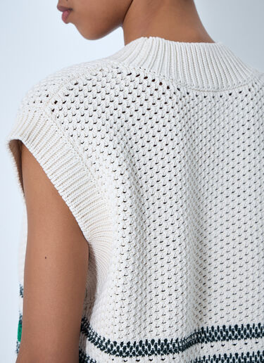 Runway Knit Vest Lacoste Runway Knit Vest White lac0364001