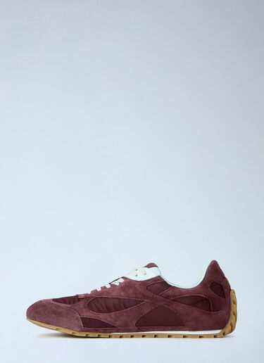 LN-CC® - Bottega Veneta: Orbit Flash Sneakers - Burgundy Bottega Veneta Orbit Flash Sneakers Burgundy bov0165024