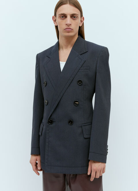 Bottega Veneta ウールツイルブレザー ブルー bov0155013
