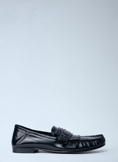 Marni Leather Penny Loafers Black mni0164007