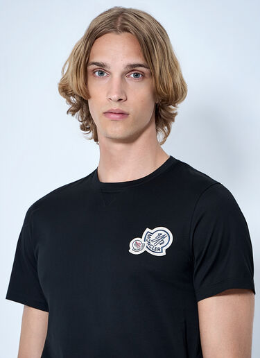 Moncler Logo Motif Cotton T-Shirt Black mon0165019