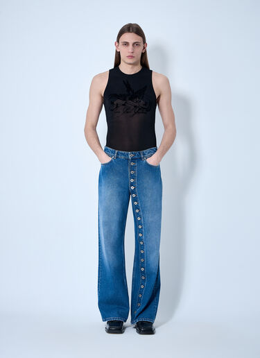 Jean Paul Gaultier タトゥーメッシュタンクトップ  ブラック jpg0160003