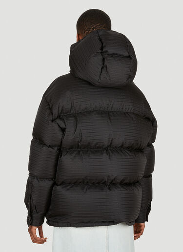 Prada Re-Nylon Logo Jacquard Padded Jacket Black pra0249006