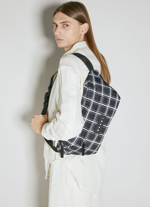 Jil Sander Large Check Belt Bag Black jil0153022
