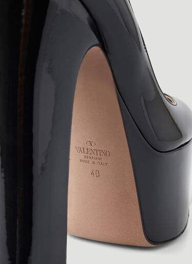 Valentino 玛丽珍厚底高跟鞋 黑色 val0249022