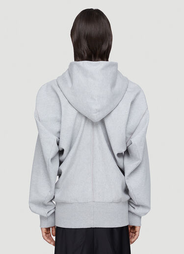 Maison Margiela Zip-Up Hooded Sweatshirt Grey mla0244005
