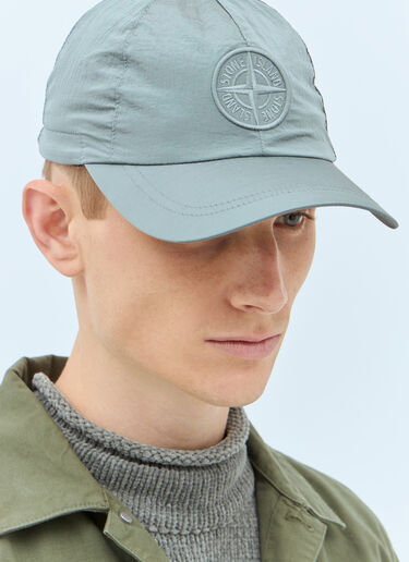 Stone Island Logo Embroidery Baseball Cap Grey sto0158063
