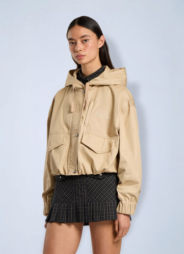 Palm Angels Palm Sway Loose Windbreaker Beige pma0266207